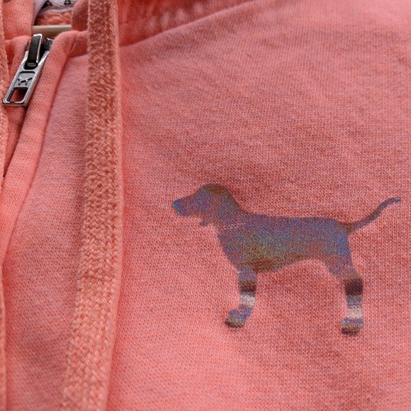 Victoria's Secret PINK orange hoodie (size s) - Picture 3 of 4